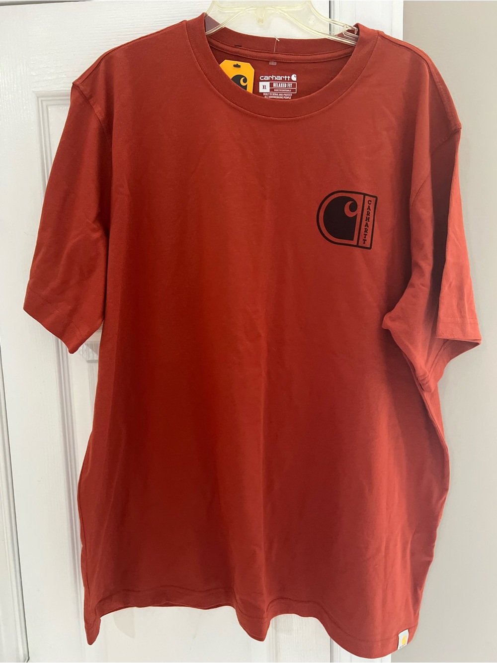 Carhartt Men’s Short-Sleeve Logo Tee — Rust